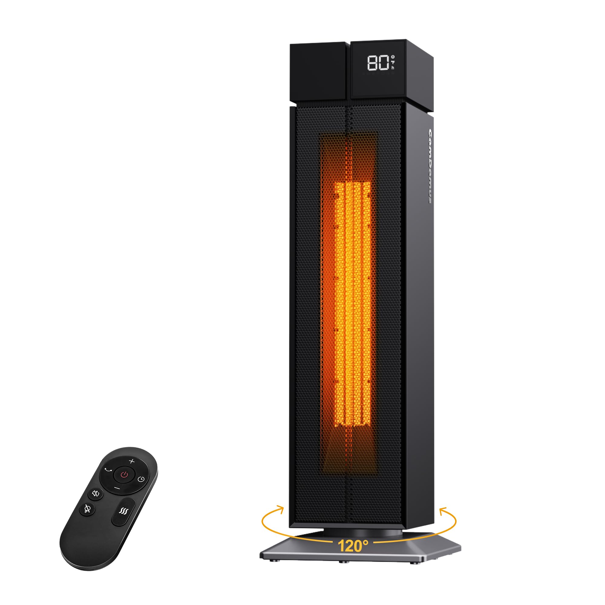 Space Heater Large Room 25 Electric Room Heaters for Indoor Use with 120 Oscillation 3 Heat Levels 3
