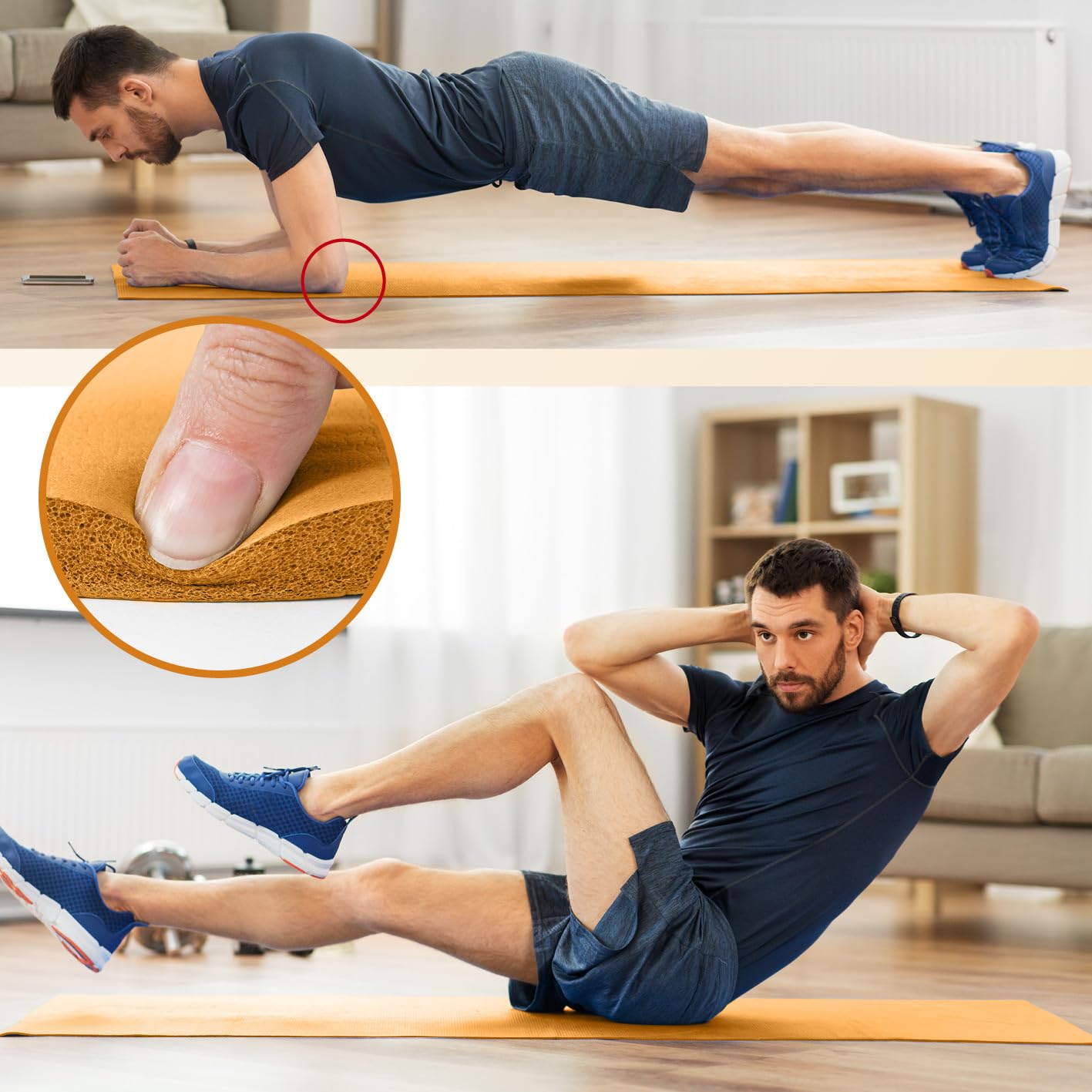 #DoYourFitness Tappetino yoga antiscivolo | Spessore da 1cm a 2cm | 183cm x 61cm o XXL 190cm x 100cm | Per principianti e utenti avanzati | Adatto per uso interno/esterno