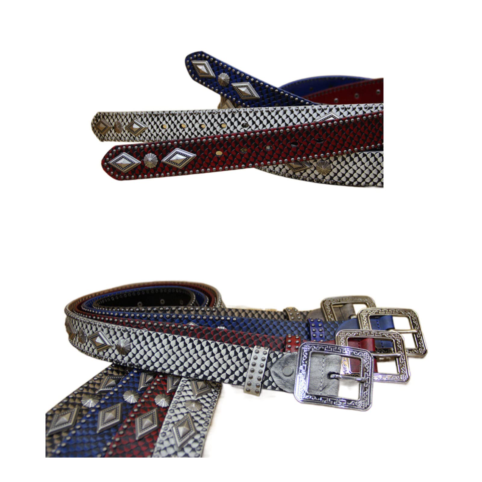 7677 Snakeskin Belts For Women Leather Belt Womens Jeans Waist Amazon.com: Womens Rivet Belts Snakeskin Pu Leather Waist  main image 2