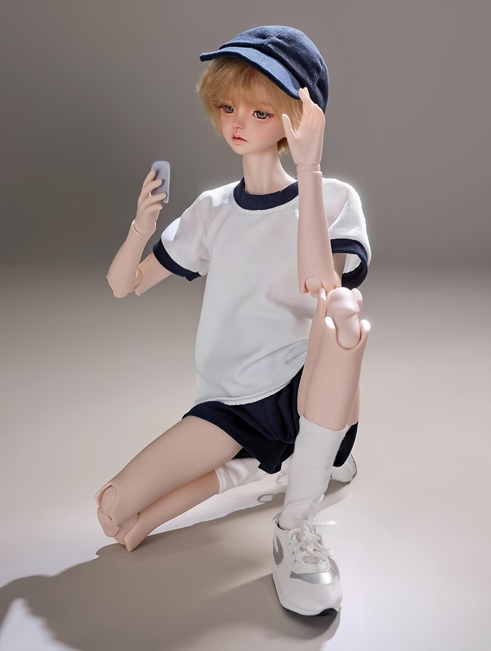 1/4 Bjd Doll Fashion Anime Ball Jointed Dolls Resin Action Figure Handmade Makeup,Casual sports Style for collecting (A)