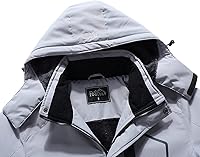 Vista 5 de Pooluly - Chaqueta impermeable de invierno, esquí, snowboard, para hombre, con capucha, rompevientos.