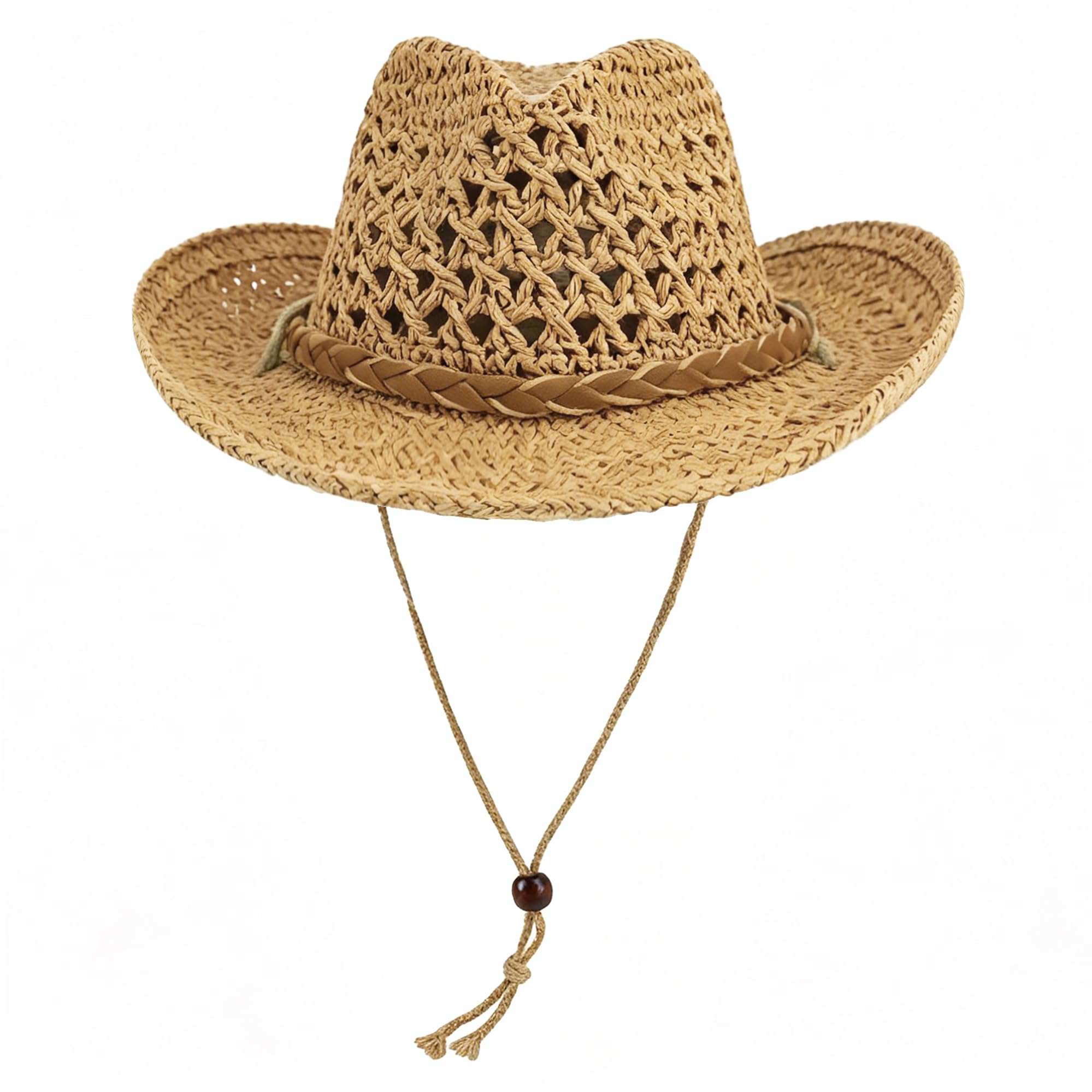 Kinder Western Cowboy Strohhut Sonnenhut Sommerhut Strandhut Strohhut Jazz Hut Sonnenschutz Anti-Ultraviolett Outdoor Hut 3-8 Jahre alt