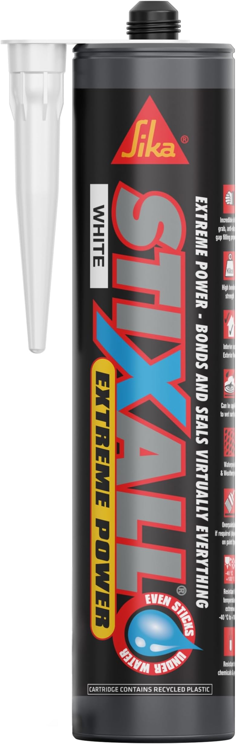 Everbuild Stixall – Extreme Power Sealant and Adhesive – Waterproof – White – 290ml