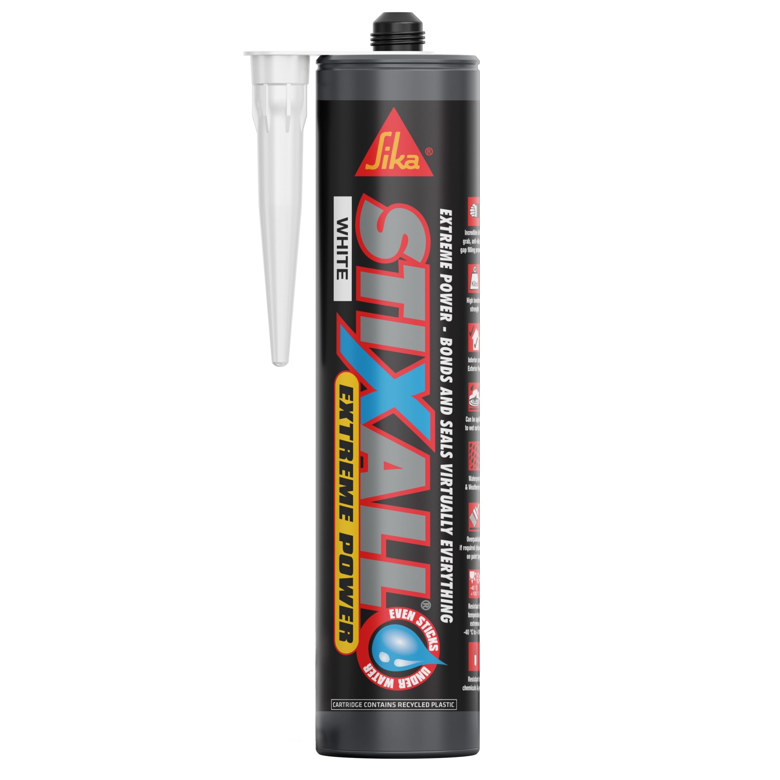 Everbuild Stixall – Extreme Power Sealant and Adhesive – Waterproof – White – 290ml