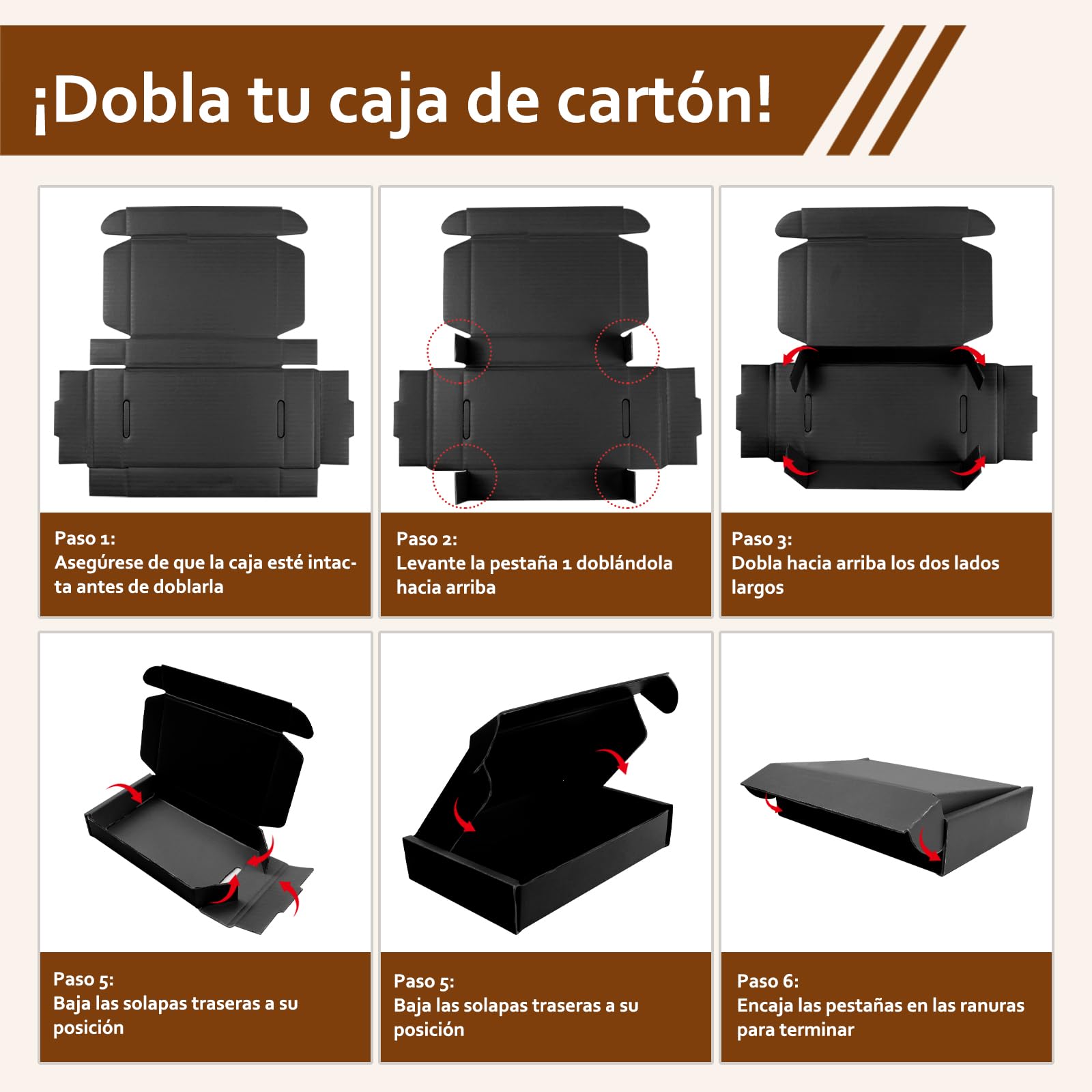 25 x 20 x 7 cm Caja postal plegable negra – cartón reciclable – negro por dentro y por fuera – para regalos, sets de joyería, chocolates y manualidades – pack de 25