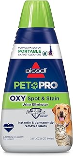 BISSELL PET PRO OXY Spot & Stain Formula for Portable Carpet Cleaners, 32 oz., 2034