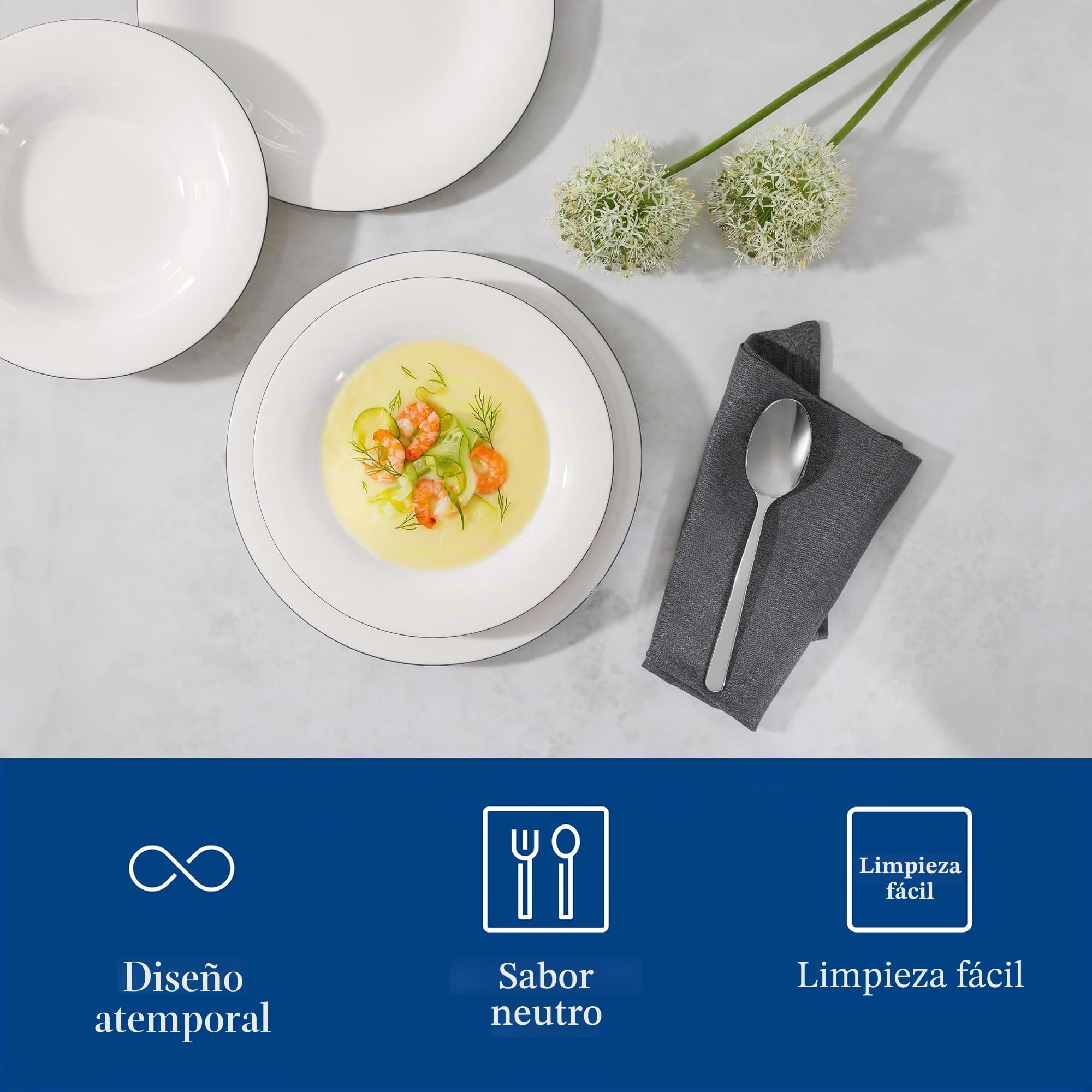 Villeroy & Boch Louis Cubiertos de mesa para 12 personas, 68 piezas, Acero inoxidable