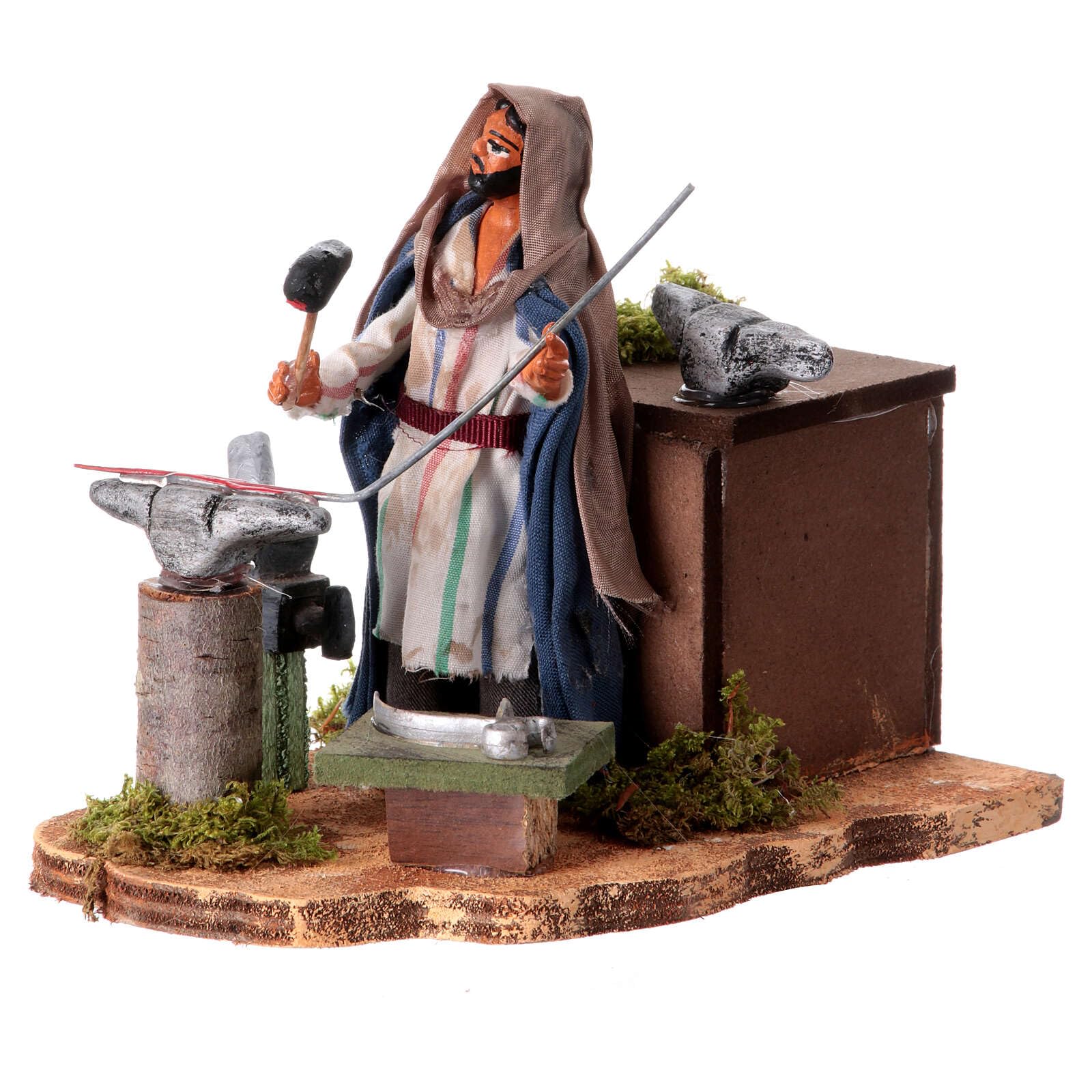 Holyart Crèche Napolitaine: Forgeron crèche napolitaine Mouvement 12 cm 15x15x15 cm