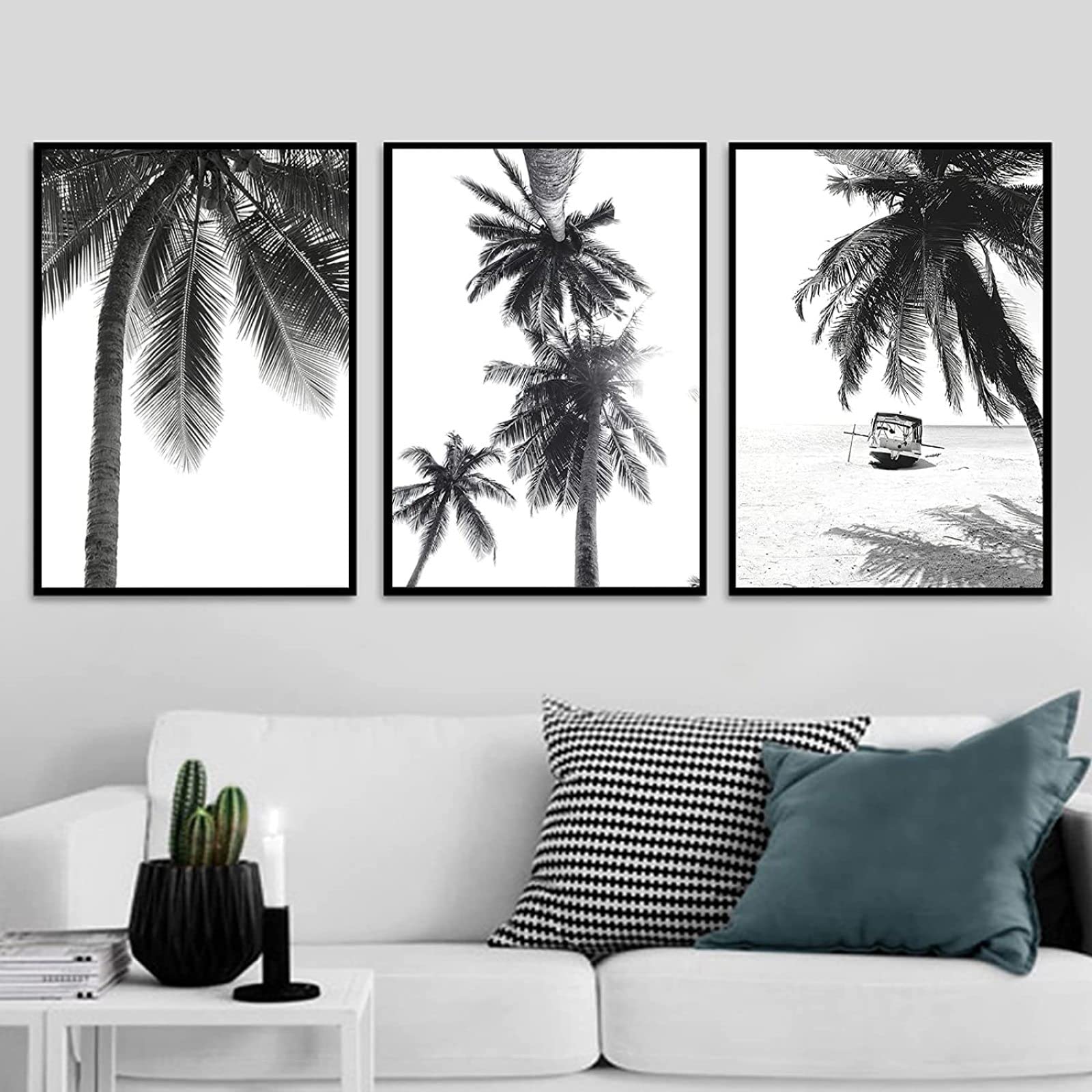 Set De 4 Posters Tropicaux Sans Cadre - Ananas, Noix De Coco, Palmier - Gnosis
