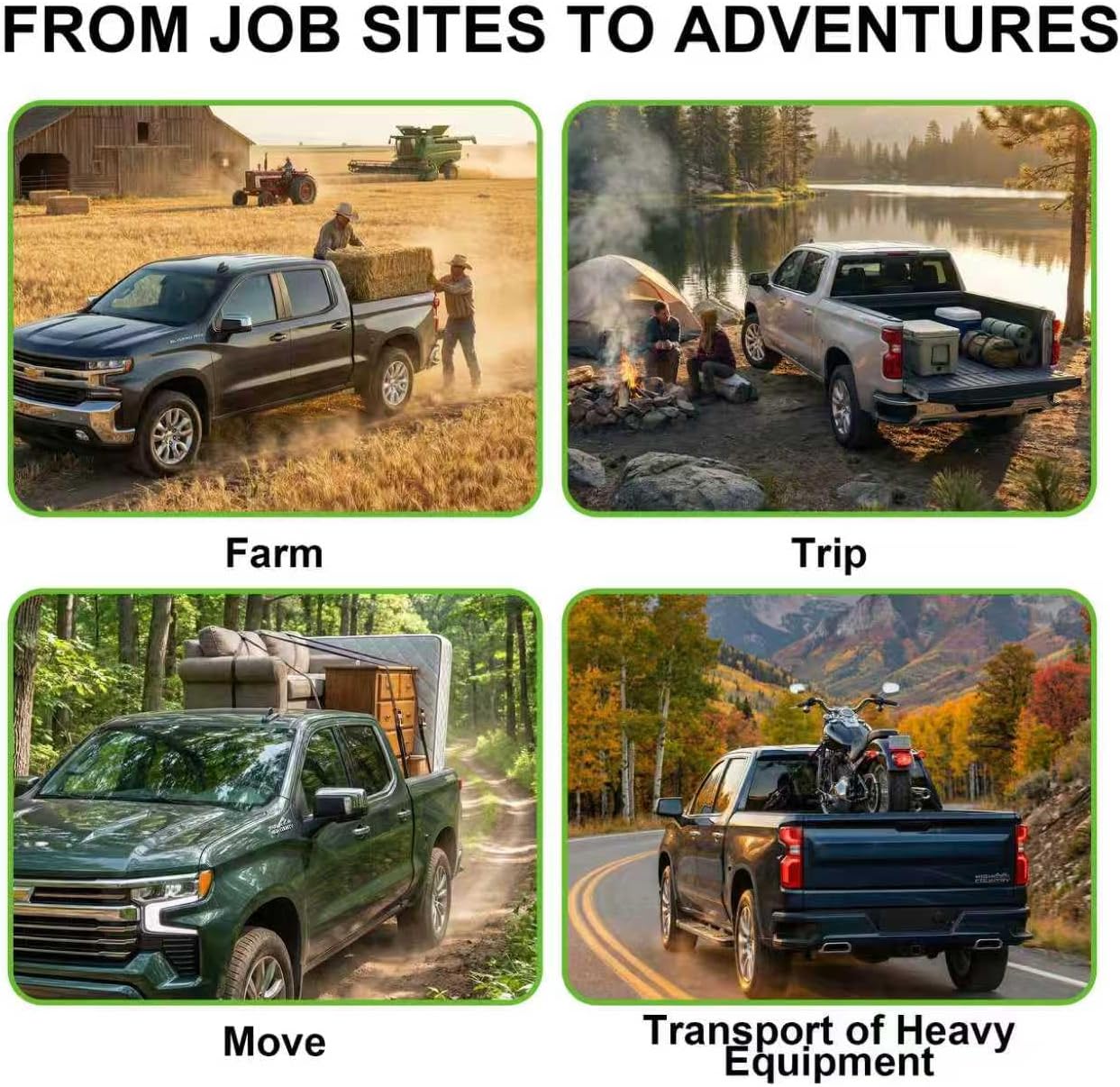 Rotating Retractable Ratchet Straps for Chevy Silverado & GMC Sierra 1500 2500 Accessories 2019–2025 Auto Retract Securing Strap Tie Down Swivel Ratchet Heavy Duty Truck Bed Ratchet Straps (2PCS)