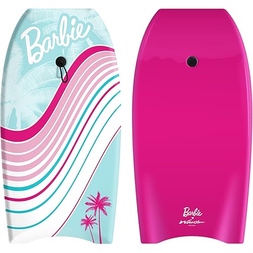 Barbie™ Signature 36in Bodyboard by Wavestorm | Graphic top Deck with high Density Slick Bottom | for Kids and Adults |Foam Construction with Accessories |,Light Blue