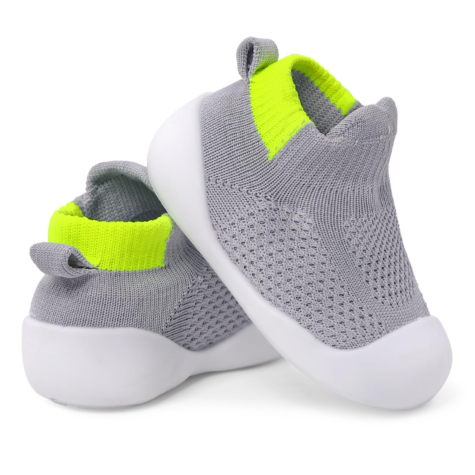 LACOFIA Scarpe Primi Passi Bambino Scarpe Calzino Traspiranti Neonato con Antiscivolo Suola in Gomma