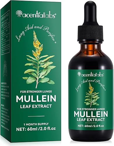 Gotas de gordolobo para pulmones, extracto natural de hoja de gordolobo, gotas de gordolobo y clorofila para los pulmones, suplemento de apoyo para