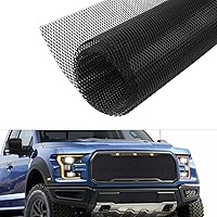 Universal Trimmable Aluminum Car Grill Mesh - Black Rust-Proof Grille Insert for Bumper, Hood Vents, Spoilers - 39x13 Inch
