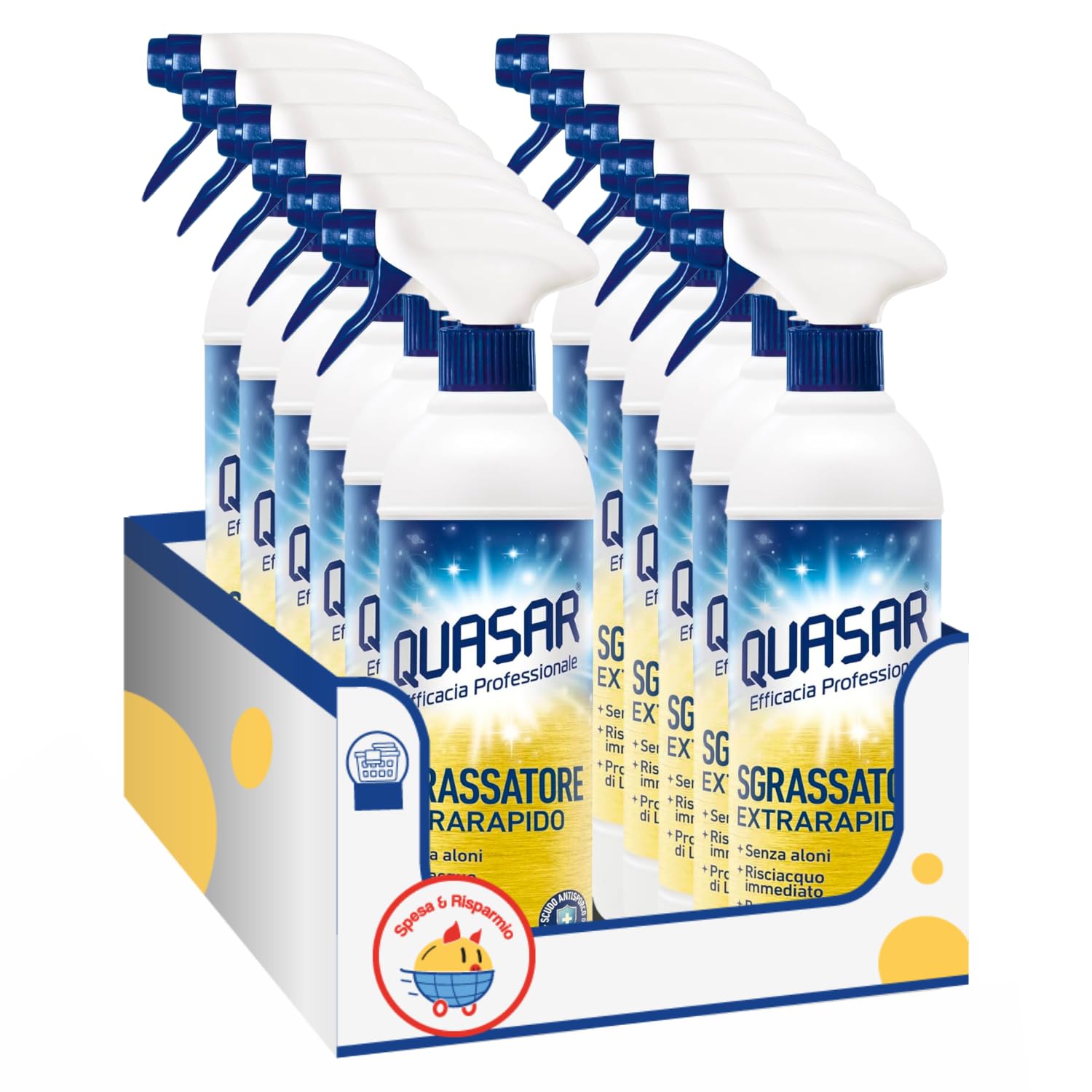 Sgrassatore Extrarapido per Cucina e Superfici – 580 ml – Variazioni 4/8/12 Pezzi (12)