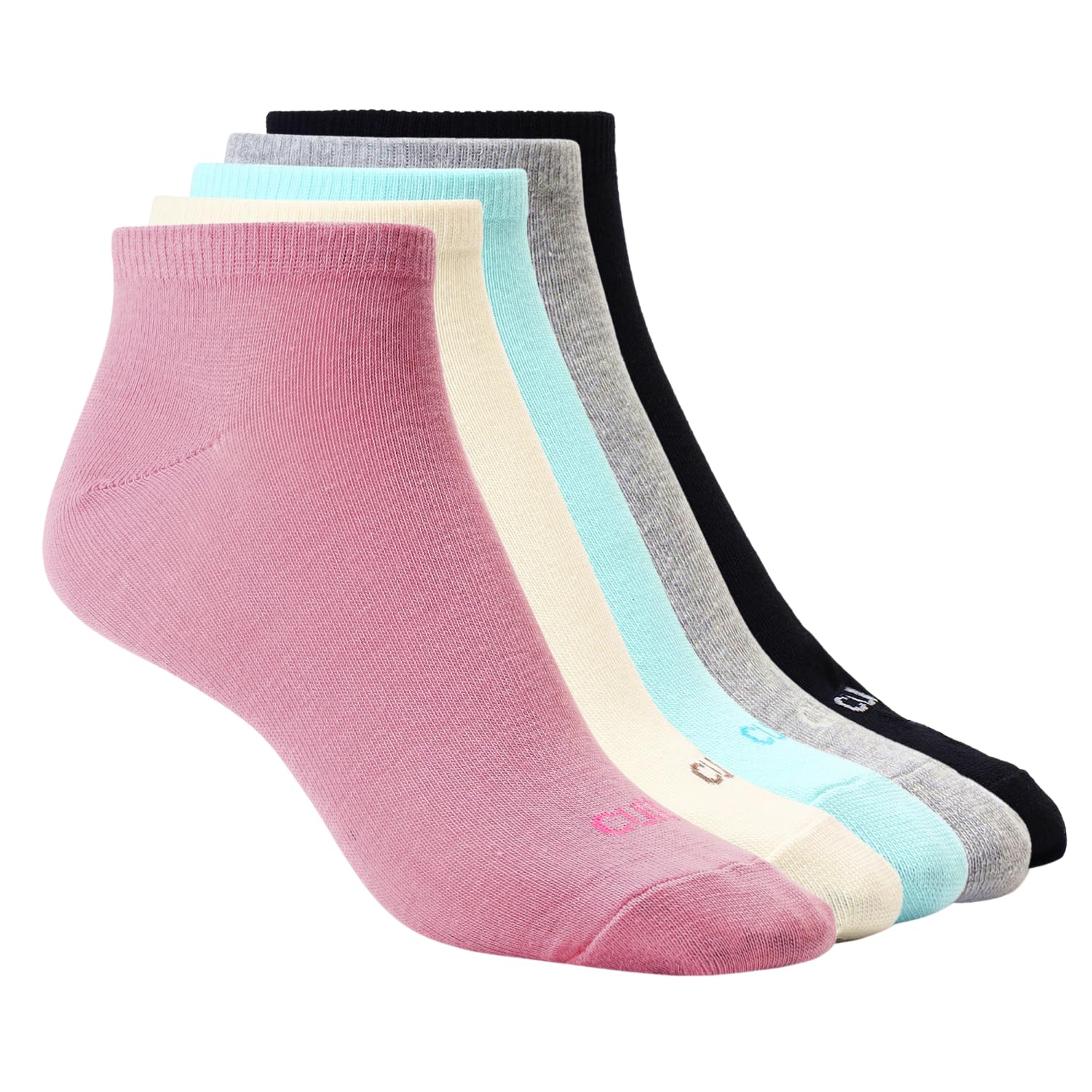 Casual Women's Low Ankle Cotton Socks - Multicolour (Pack of 5)