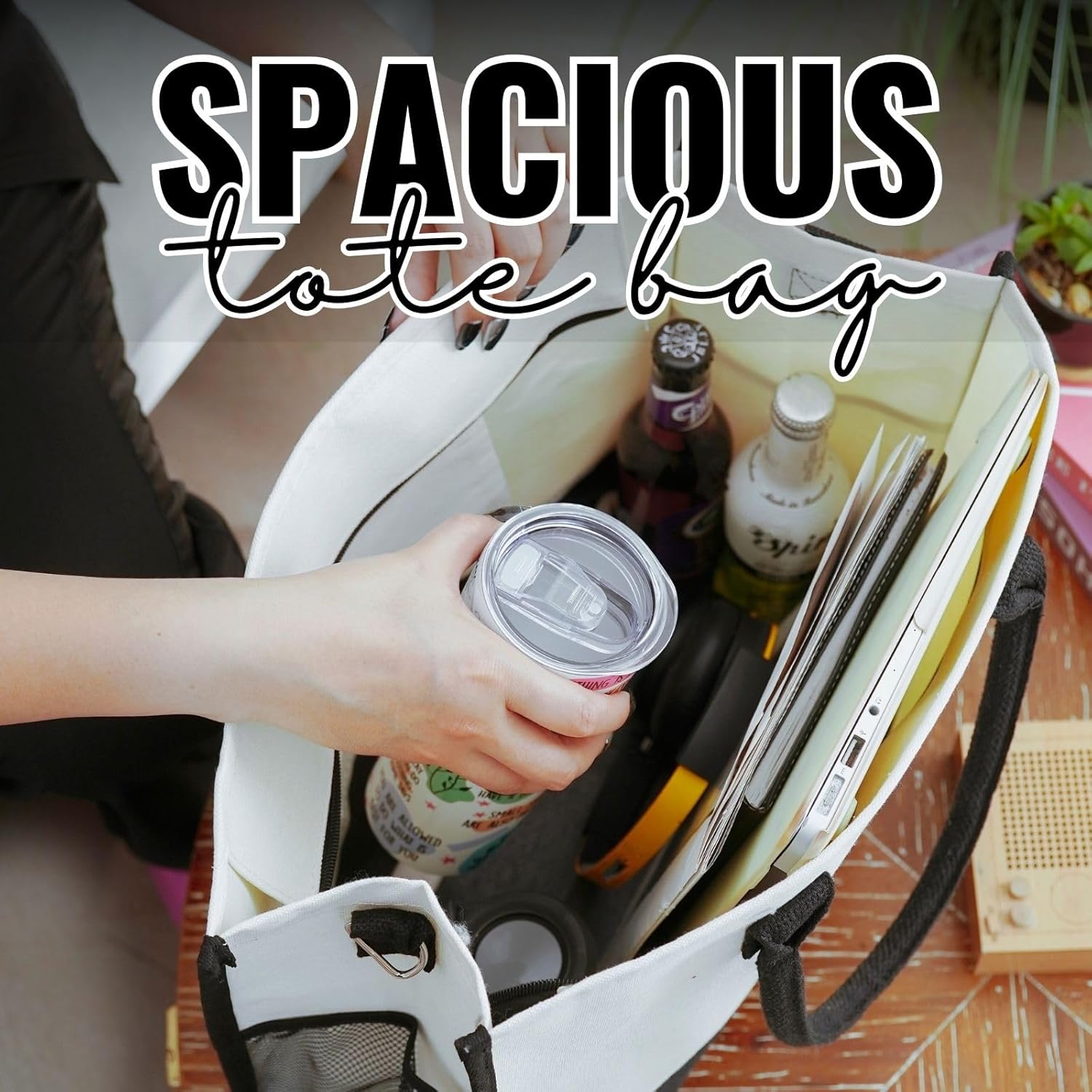 InnoBeta Belgian Malinois Gifts, Mother's Day Gifts for Belgian Malinois Mom, Canvas Tote Bag, Tote with Top Zipper Closure and Shoulder Strap - Image 6