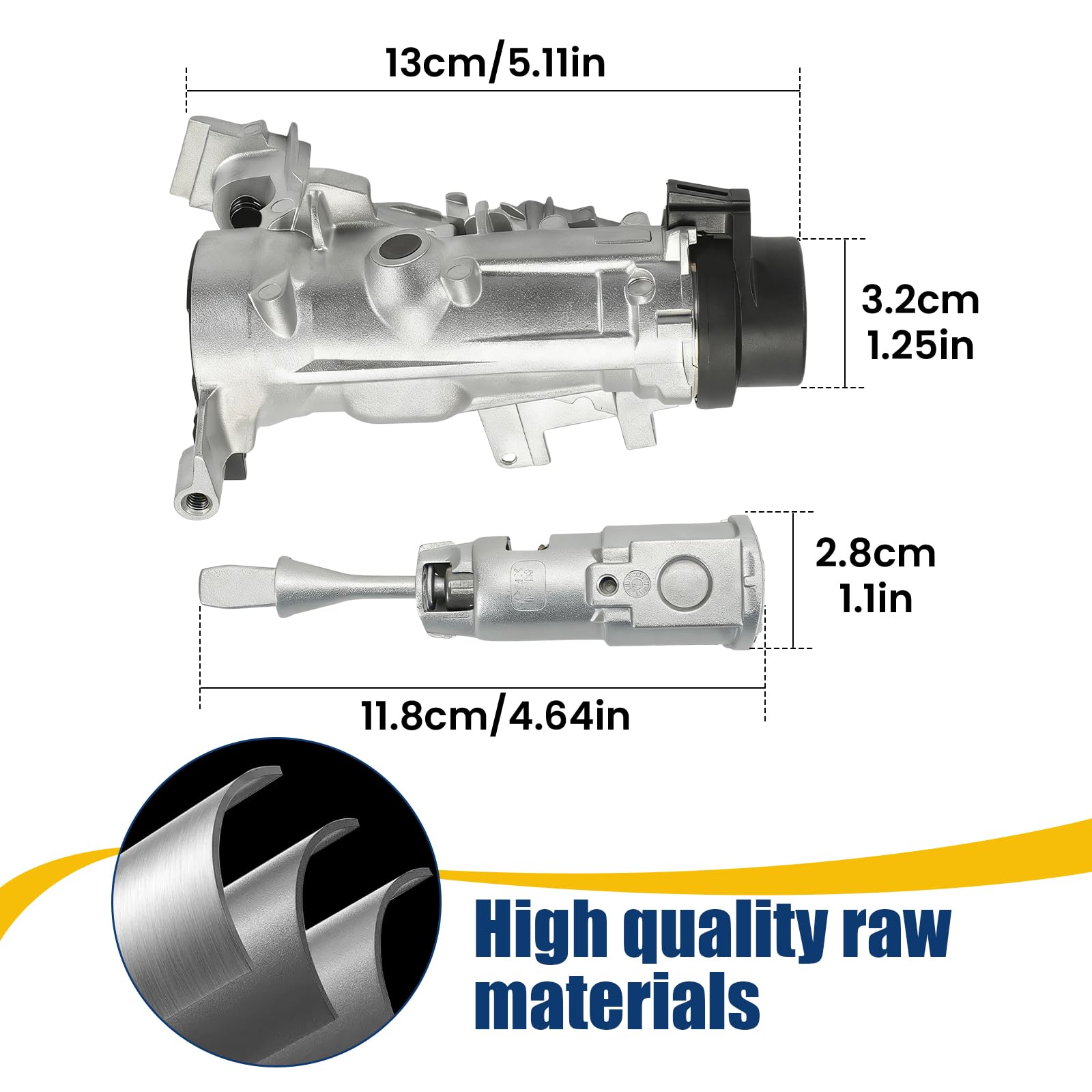 1K0905865 Neiman Interruttore accensione per Golf 5 6 A3 TT Seat Alte Leon | con 1 chiave + 1 telecomando + 1 cilindro della serratura Accensione blocco sterzo alloggiamento 1K0905851B