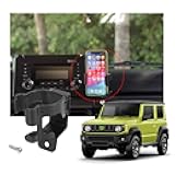2 in 1 Cup Holder Phone Mount for Suzuki Jimny JB64 JB74W 2019 2020 2021 2022 2023 2024 Car Mount Phone Holder Multifunction Water Cup Drink Stand Bracket Black