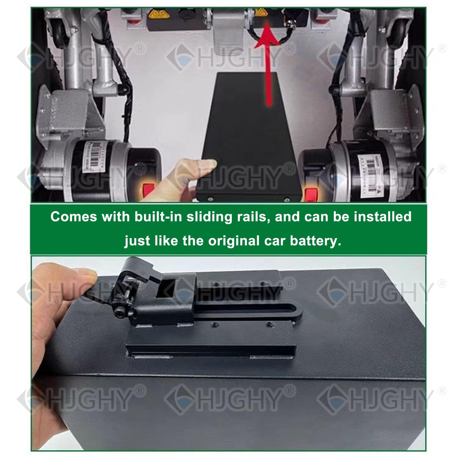 Batería para Silla de Ruedas eléctrica de 24 V, 6,6 Ah, 13 Ah, 16 Ah, 20 Ah, 24 Ah, 30 Ah y 35 Ah, con rieles deslizantes y Hebilla para Kits de Motor de 0 a 850 W.