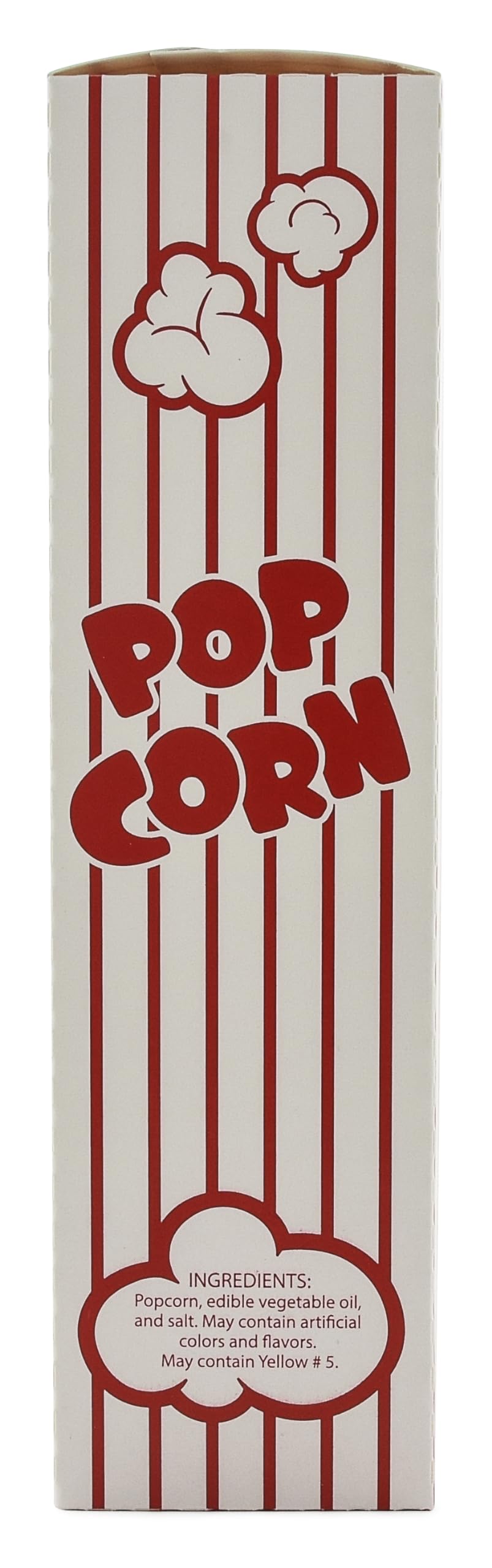 SNAPPY 3J Cajas de palomitas de maíz rojas y blancas, 1.25 onzas, 100 unidades
