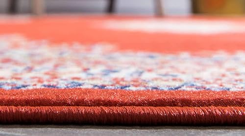 Vista 84 de Unique Loom Reza Collection- Alfombra, Polipropileno, Marrón Marrón/ marfil