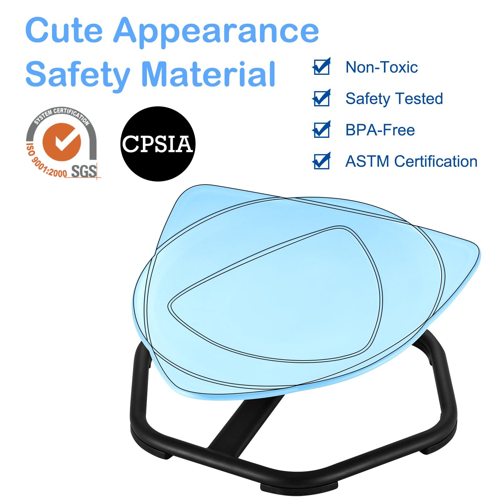 safisipapa Spinning Sensory Chair, Shield Modeling Sensory Spinning Chair for Kids, Playing Like Captain America Sensory Toys for ADHD and Autism
