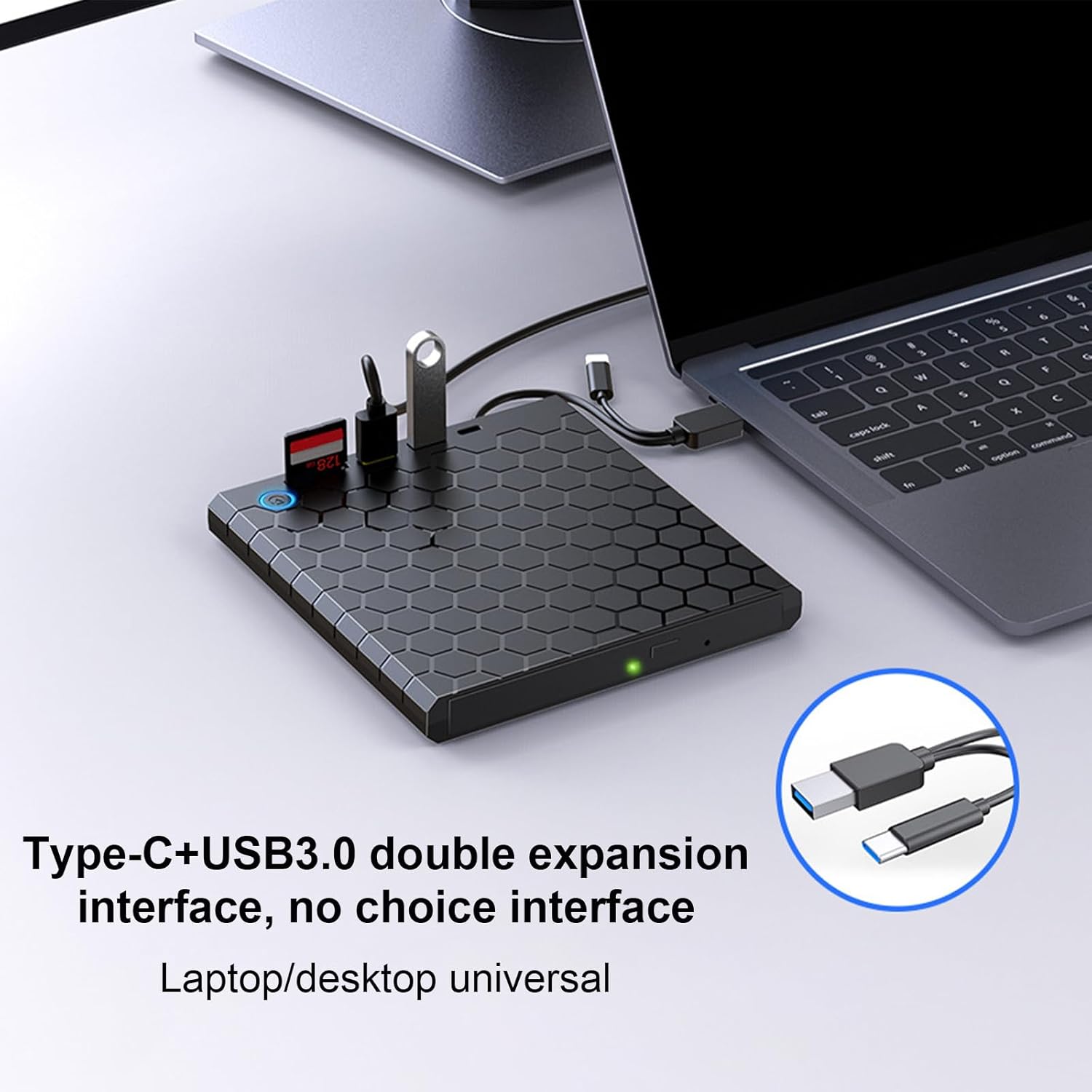 External Disc Drives For Laptop USB3.0 USB C Portable Disc Burners External Drives Player Writer For Laptop Desktop PC