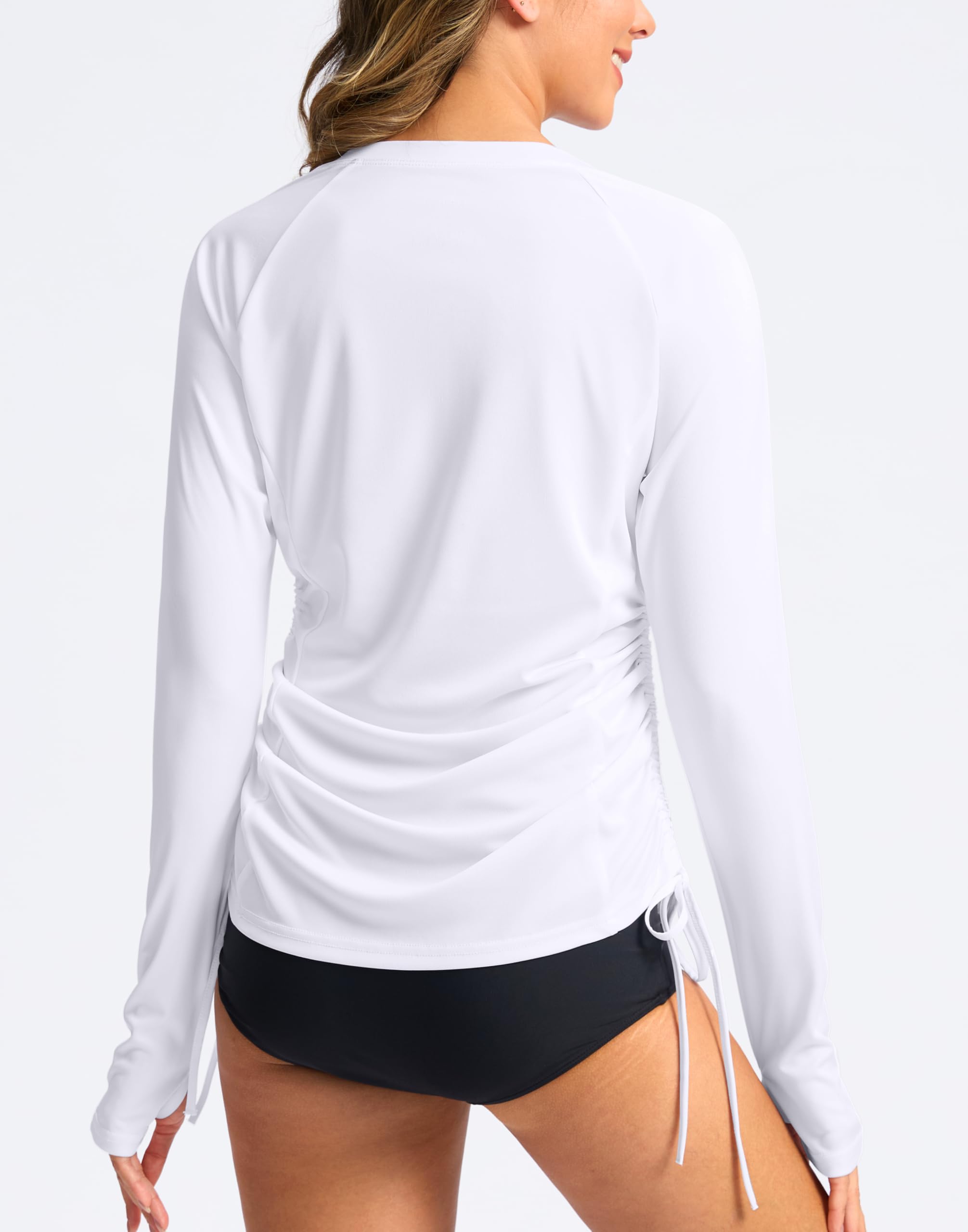 SANTINY Maillot de bain à manches longues pour femme avec protection solaire UPF 50+ SPF - Avec fermeture éclair