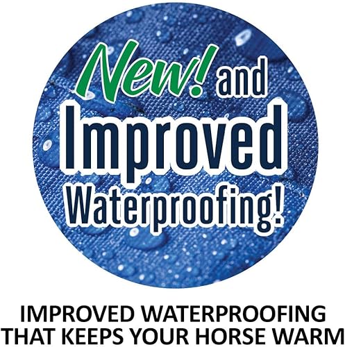 Miniatura 7 de Blizzard - Hoja de participación de caballo  Cuello alto  Talla 78  Negro  Exterior de poliéster de 1200 denier  Cuello Euro Fit  Surcingle cruzado