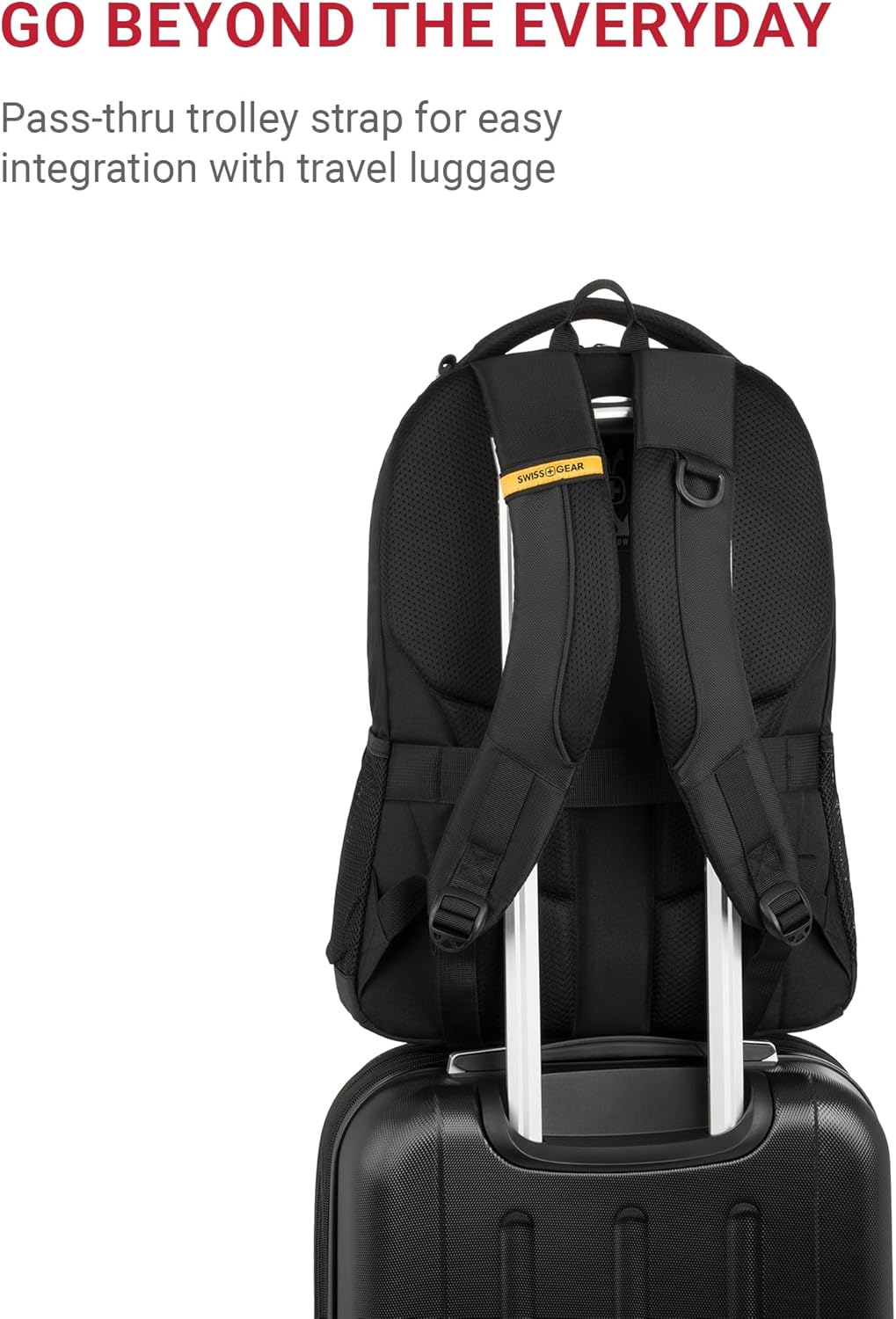 SwissGear Cecil 5505 Laptop Backpack, Black/Gold, 18-Inch - Image 4