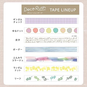 Plus DC-080-11 51914 x 2 Deco Lash, 0.4 inches (10 mm), Thick Flower Garden, 2 Pieces