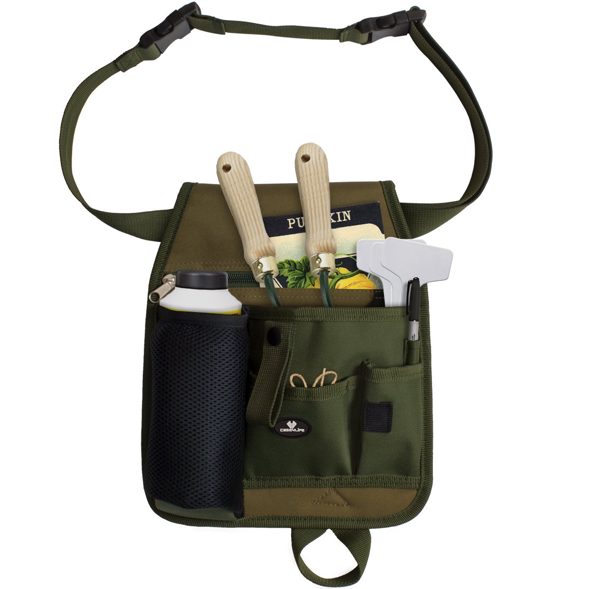 Case4Life - Handy Garden Tool Organizer Belt Bag - Unisex Utility Apron With Pockets For Gardening, Plumbing, Florists, Woodwork, DIY - With Multiple Pockets For Hand Tools & Adjustable Waist Belt (B07FD9L6NL) Amazon Price History, Amazon Price Tracker