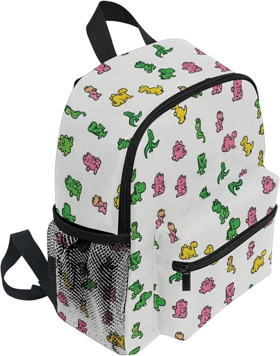 Dinosaur Mini Backpack for Boys 3-8, Lightweight Toddler backpack with Multiple Storage Pockets, 10.6x4.13x12.6in