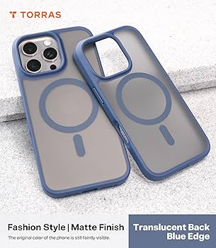 Amazon.com: TORRAS for iPhone 16 Pro Case Translucent Matte Blue