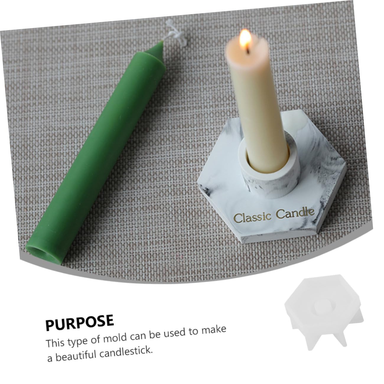 Lurrose 2 Pezzi Stampo Per Candela A Forma Di Bastoncino Stampo Per Candela A Colonna Geometrica Stampo Per Candela Conica Stampo in Silicone Per Progetti Creativi