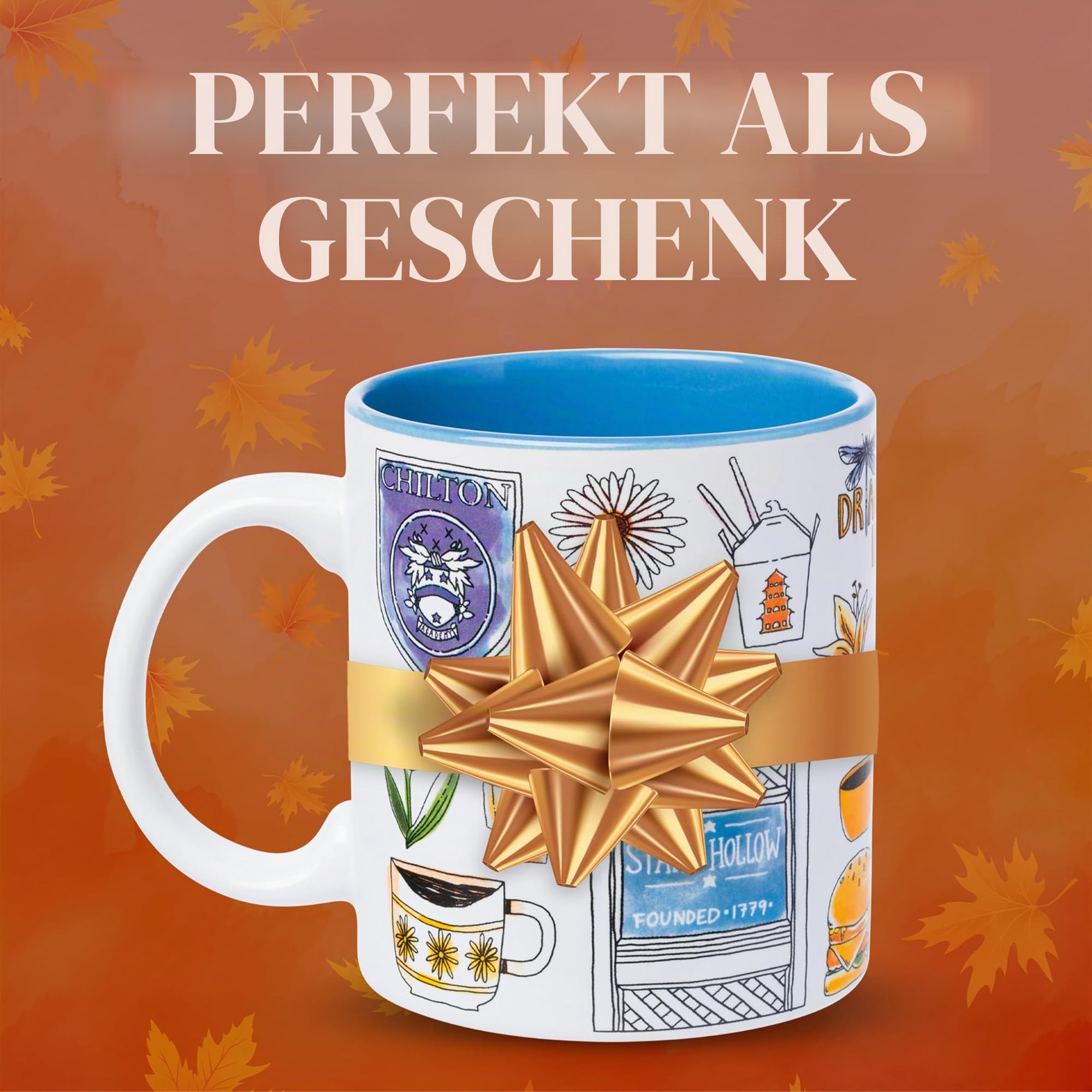 Silver Buffalo Gilmore Girls Destination Locations Icons Keramikbecher, 590 ml