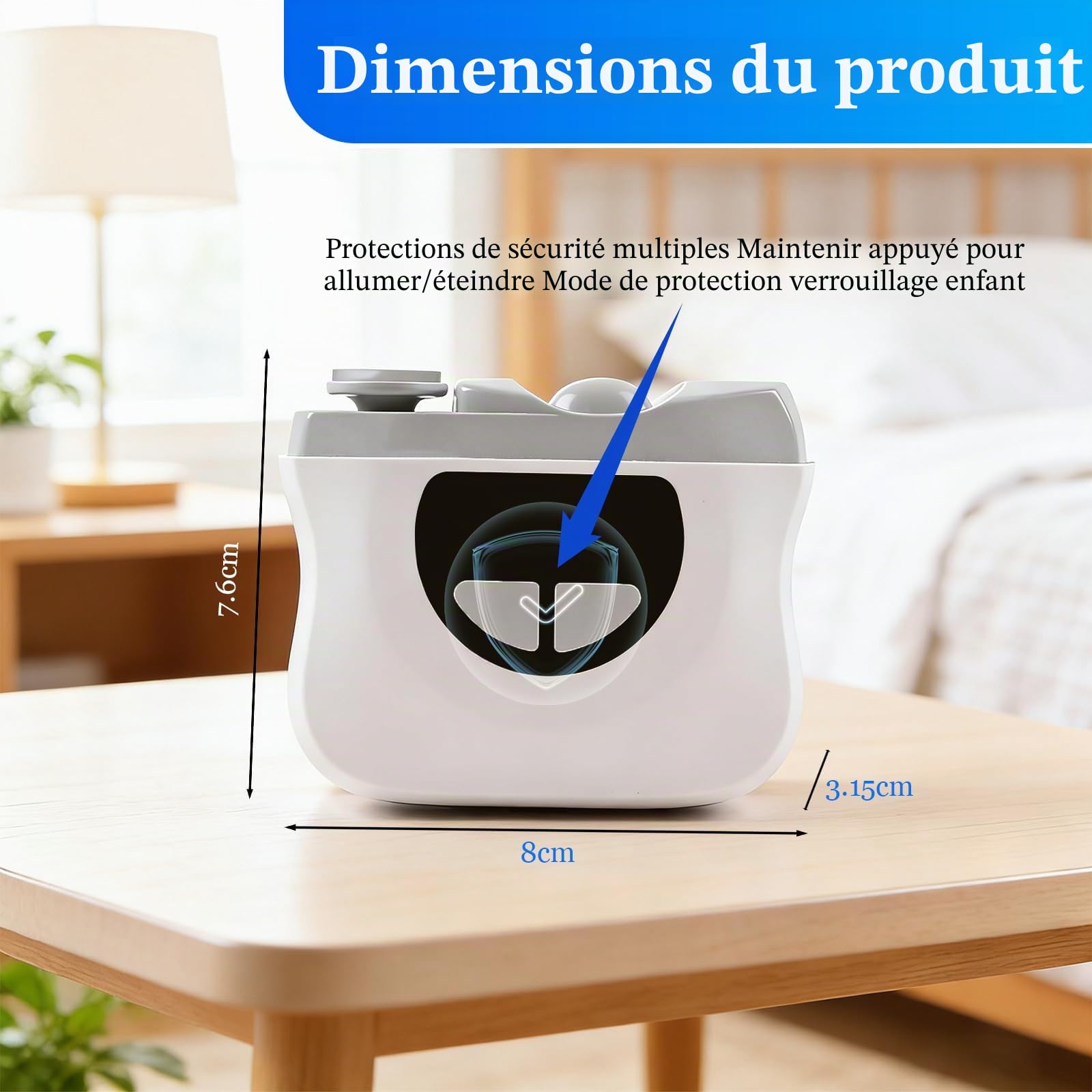 Coupe Ongle Electrique, 3 en 1 Lime a Ongle Electrique et Polisseuse, Coupe-ongles Automatique avec à Lumière LED, 3 Vitesses Pour Bébés, Adultes, Personnes Âgées, Weiß