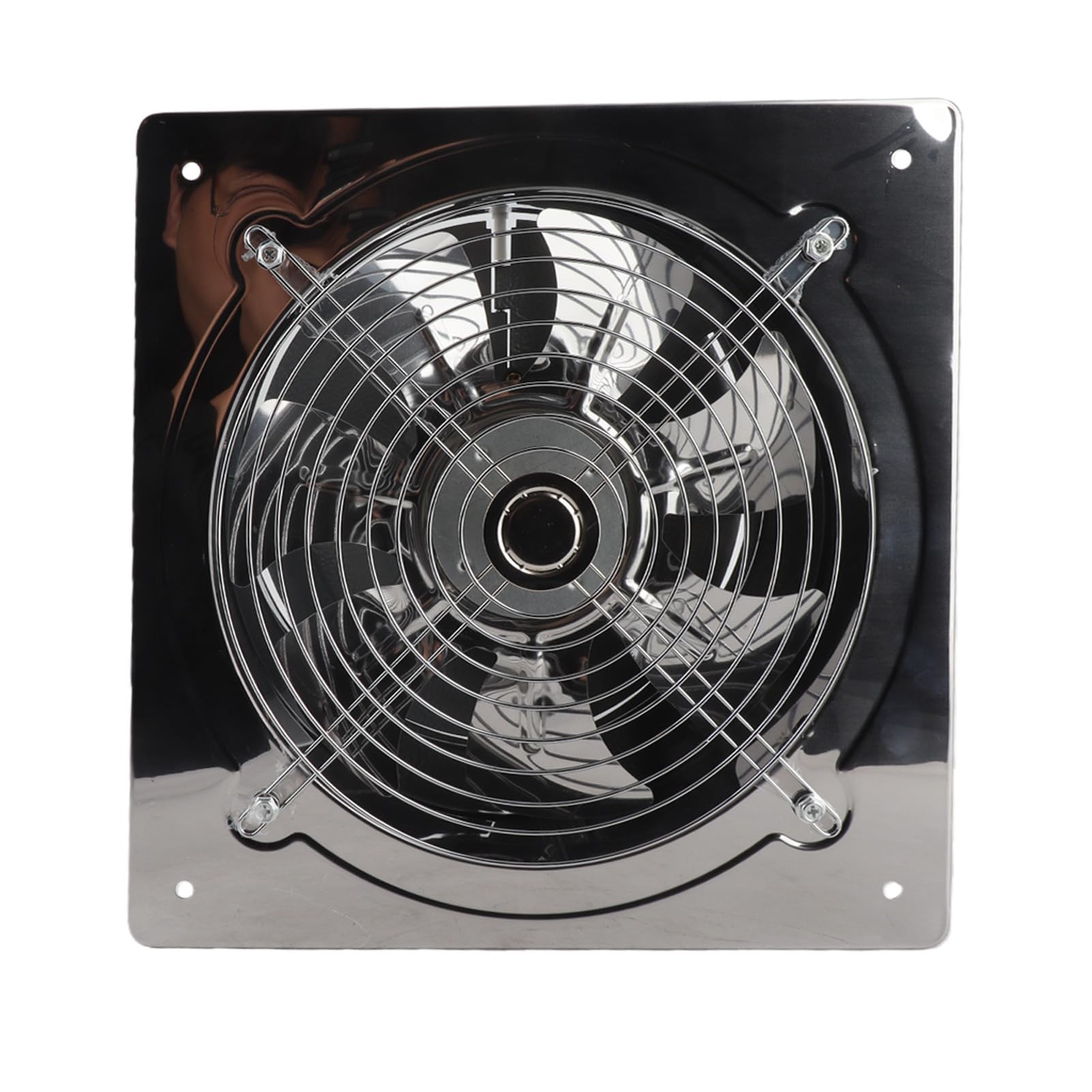 Yosoo Health Gear Aspiratore da Bagno a Parete 220V 100W Aspiratore da Bagno da 9,8 Pollici in Acciaio Inossidabile 410 1450m3 H Motore con Doppio Cuscinetto a Sfera per Garage Magazzino