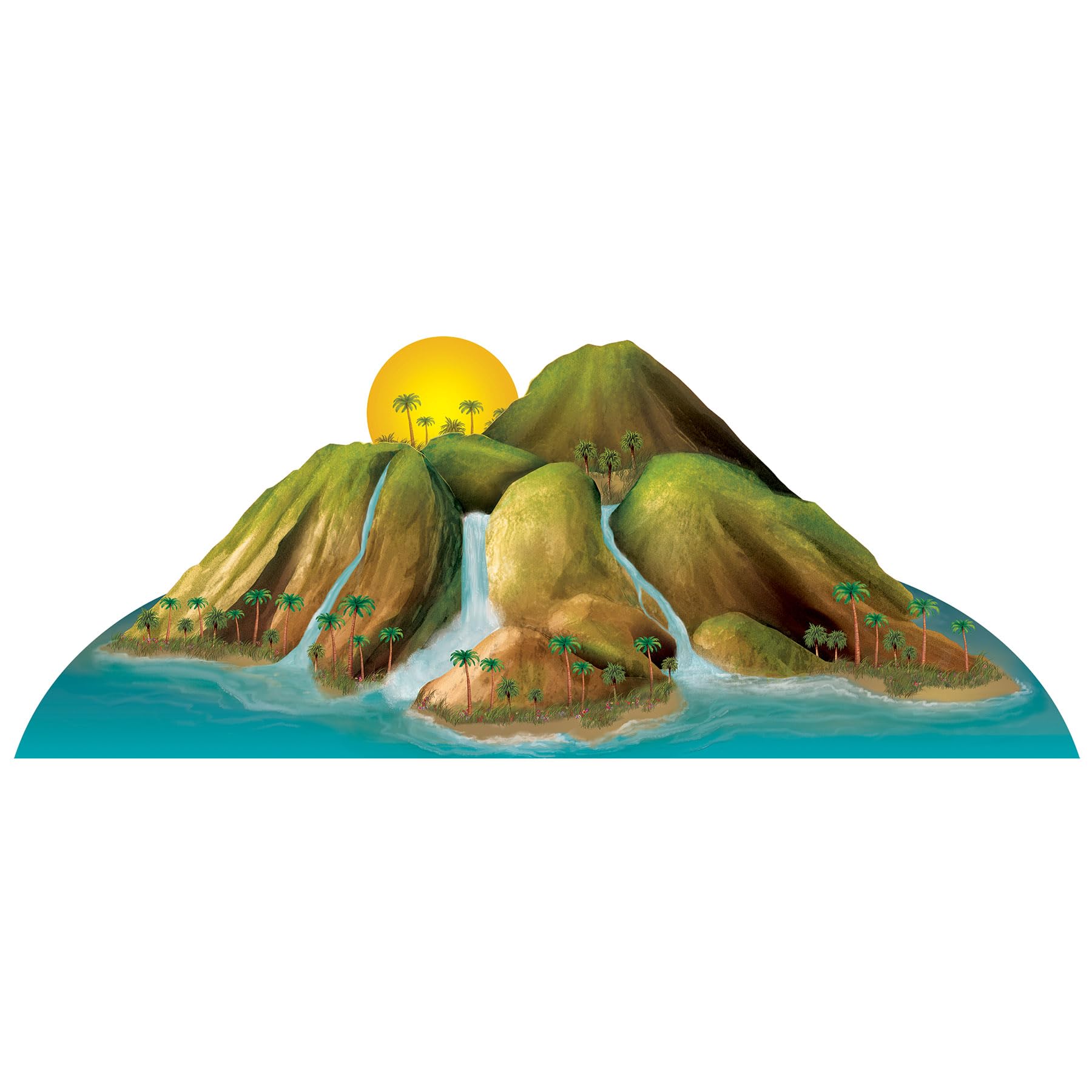 Buy Beistle Large 28" x 6' Corrugated Cardboard Luau Island StandUp