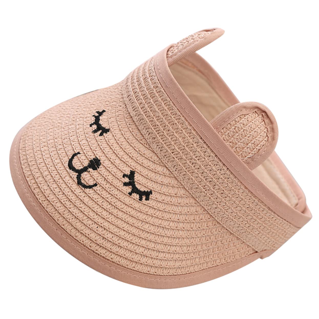 BESPORTBLE 5 Pezzi Cilindro Vuoto strenne Natale Cappello Sole Cappellino Visiera Tappi Piscina Spiaggia Visiera Parasole UV Protezione Alette Parasole per Donna Visiere per Donna Papiro Rosa
