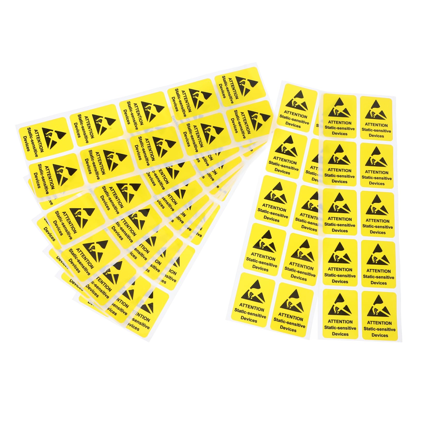 HAWILLOSCH 80Pcs Self Adhesive Static Warning Stickers Electrostatic Labels for Electronic Products Caution Decals for Static Devices Strong Adhesive Visibility
