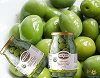 Vista 7 de Aceitunas orgánicas Aceitunas orgánicas Castelvetrano verdes sin OMG sin gluten, veganas, veganas y cetogénicas, buenas para aperitivos saludables