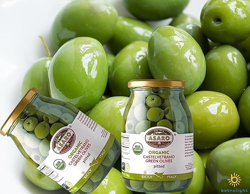 Miniatura 7 de Aceitunas orgánicas  Aceitunas orgánicas Castelvetrano verdes sin OMG sin gluten, veganas, veganas y cetogénicas, buenas para aperitivos saludables