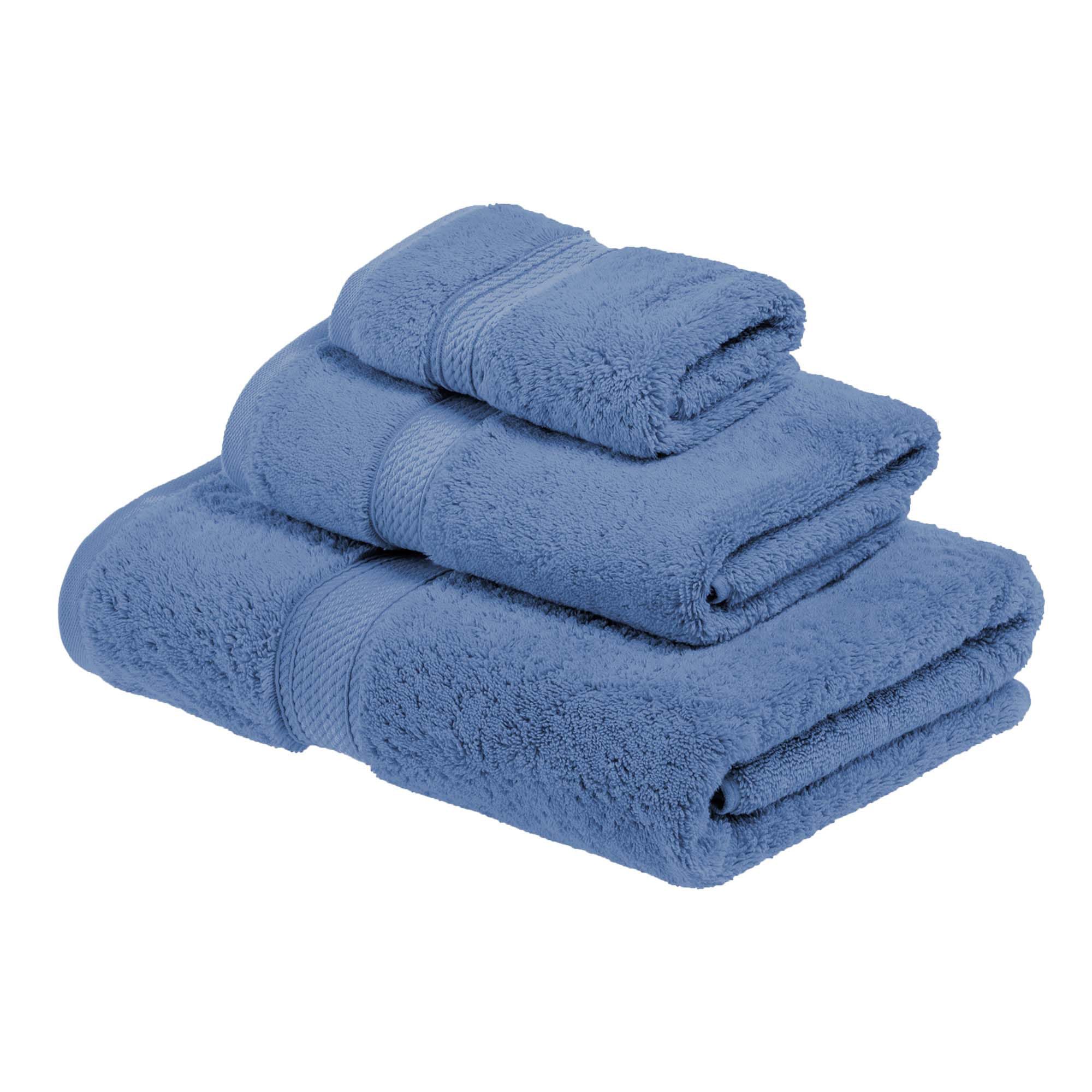 Superior Juego de Toallas de Pelo de algodón Egipcio de 3 Piezas, Incluye 1 Baño, 1 de Mano, 1 Toalla de Cara, Toallas de Lujo ultrasuaves, Esenciales de Felpa Gruesa, SPA, Baño de Invitados