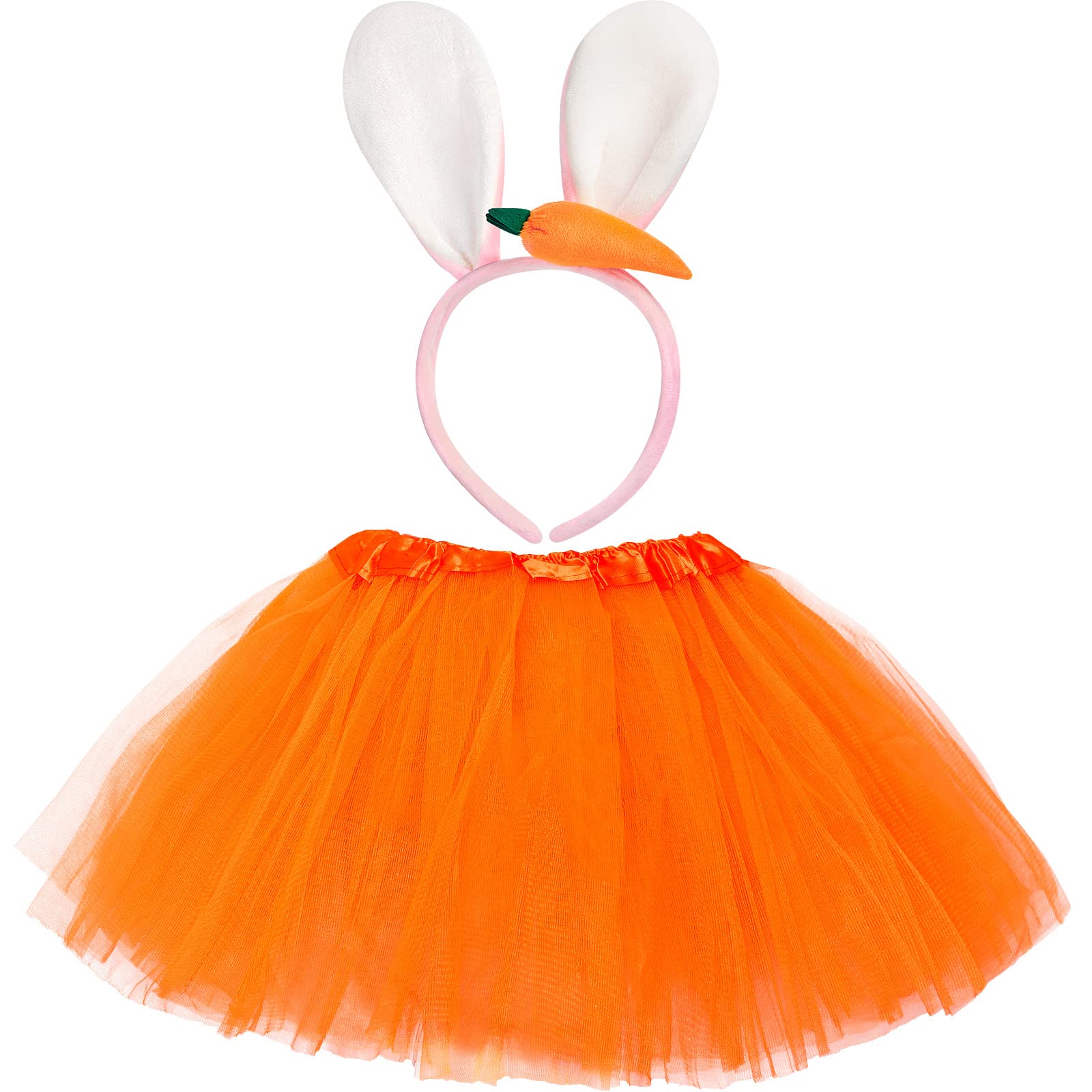 Syhood Easter Bunny Rabbit Costume with Ear Headband Tutu Outfit Set Animal Rabbit Ears Fancy Dress for 2-8 Years Old Kids Toddler Baby Party Decoration