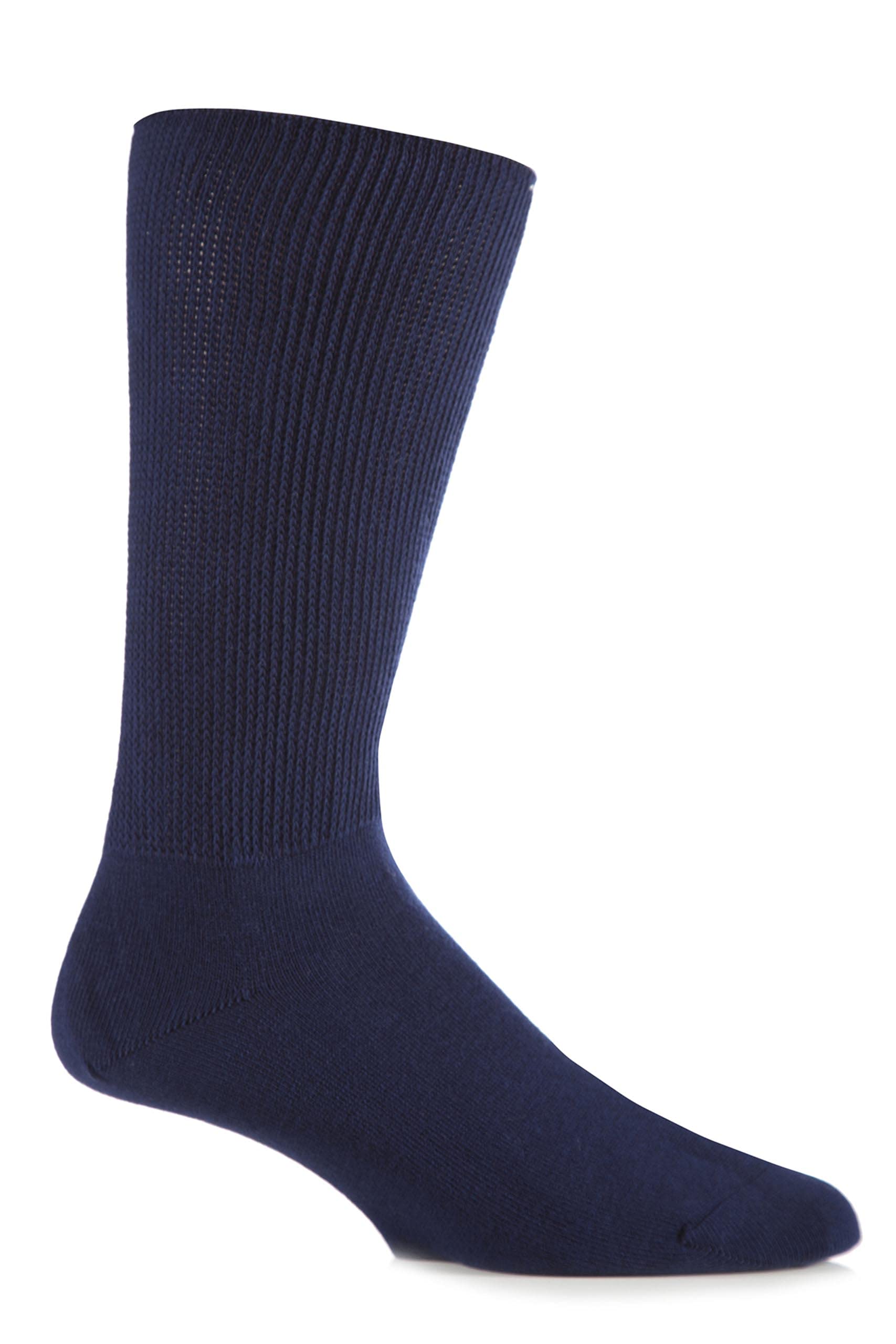 SockShop Iomi Footnurse Mens and Ladies Oedema Extra Wide Cotton Socks Pack of 1 Navy 12-14