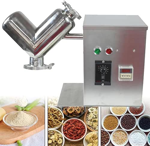 V Type Dry Powder Mixer,304 Stainless Steel Particle Granule Blender,2L