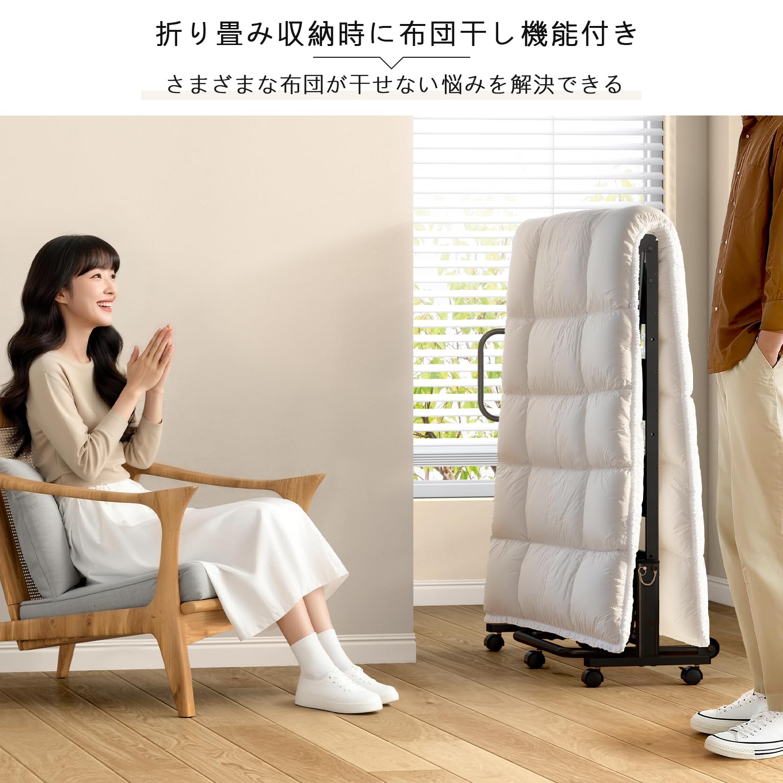 Amazon｜LunarLight 折りたたみベッド シングル ベッドフレーム すのこ