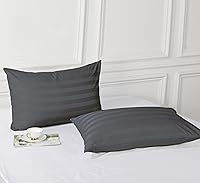 Vista 31 de Juego de 2 fundas de almohada 100% algodón egipcio, fundas de almohada refrescantes de 400 hilos, fundas de almohada suaves y transpirables con Beige